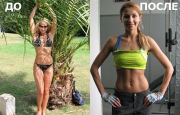 фото девушки до и после фитнес-тренировок